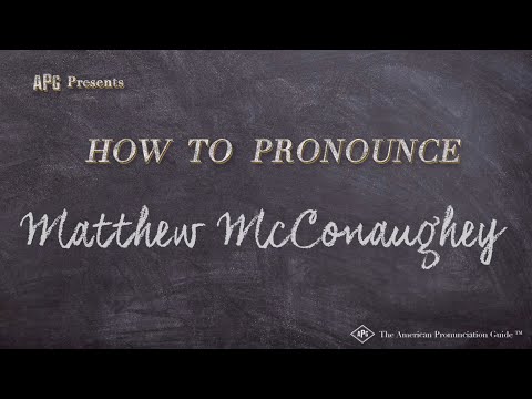 How to Pronounce Matthew McConaughey (Real Life Examples!)
