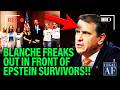 Blanche SWEATS As Epstein Survivors CONFRONT HIM Inside Confirmation Hearing