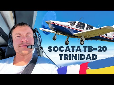 Flight from Ukraine to France with SOCATA TB-20 TRINIDAD