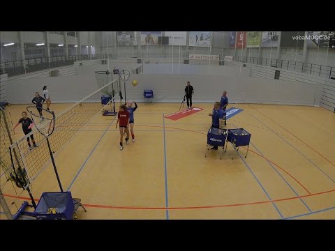 Zuspielertraining mit Zusatzaufgabe (Wegschubsen) - VCO Schwerin