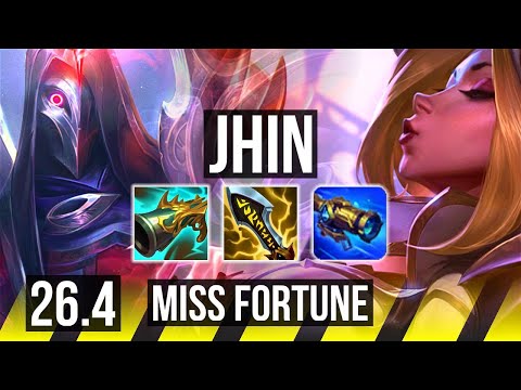 JHIN & Nami vs MISS FORTUNE & Leona (ADC) | 78K damage | NA Master | 26.4