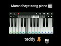Marandhaye Song Teddy Easy Piano Tutorial