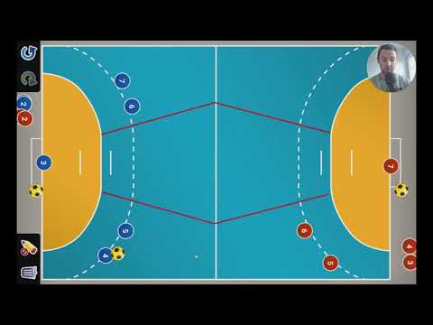 Handball Angriffstraining - Überschlagsspiel über die ganze Halle