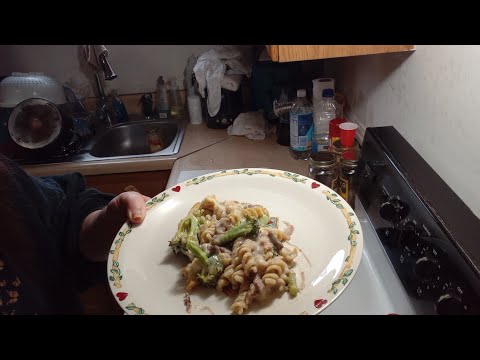 Beef broccoli Alfredo casserole