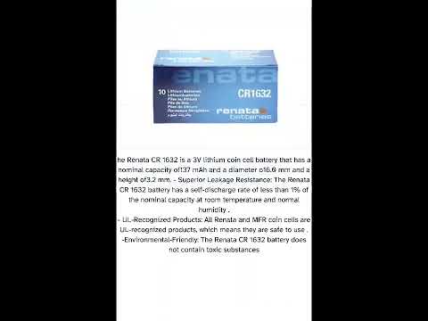 Renata CR1632 3V Lithium Battery