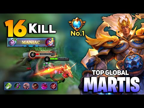 MANIAC! Martis Jungle Aggressive Gameplay [ Top Global Martis Best Build 2021 ] By -___- - MLBB