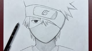 How to draw young kakashi hatake easy step-by-step