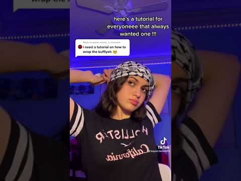 Tutorial on how to wrap the kuffiyeh #palestine #arab