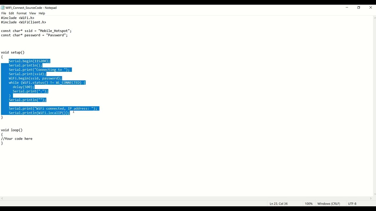 IoT Project - Understanding the WIFI Client Code for Arduino / ESP32