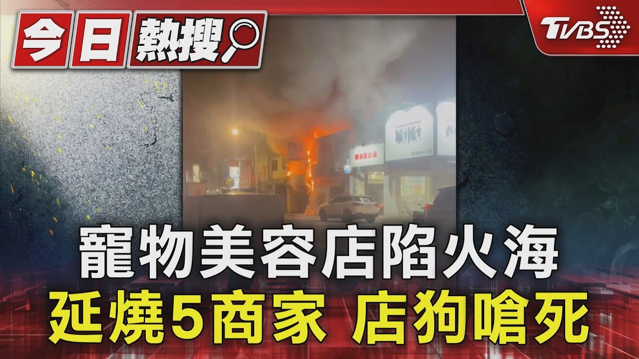 寵物美容店陷火海延燒5商家 店狗嗆死