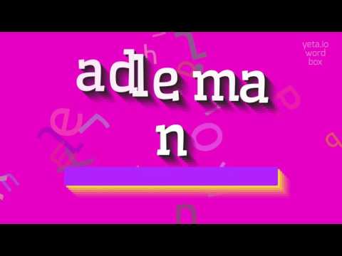 How to say "adleman"! (High Quality Voices)