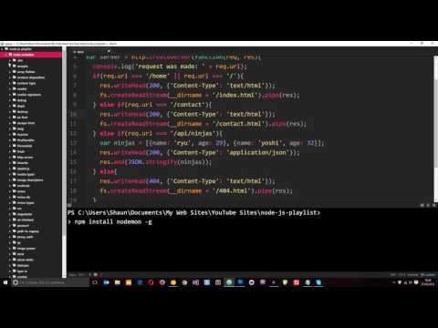 Node JS Tutorial for Beginners 22 Installing Nodemon
