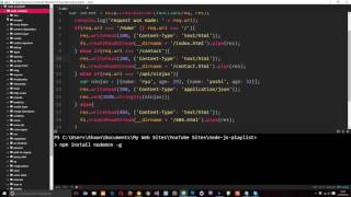 Node JS Tutorial for Beginners #22 - Installing Nodemon