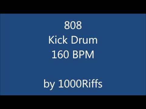 808 Kick Bass Drum 160 BPM - Beats Per Minute