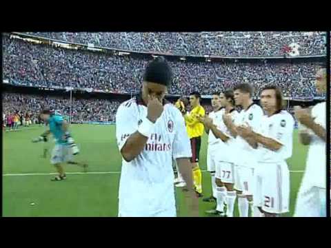 HOMENAJE RONALDINHO CAMP NOU, TROFEO JOAN GAMPER 2010, FOTO DE EQUIPO Y VIDEO.flv