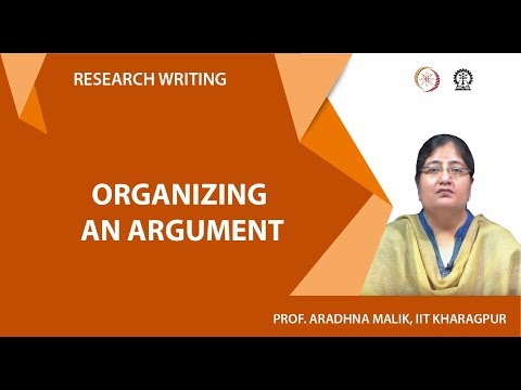 Organizing an argument