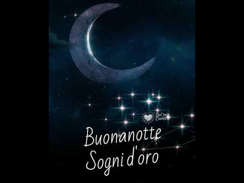 Video della Buonanotte e Sogni d'oro con luna e stelle cadenti