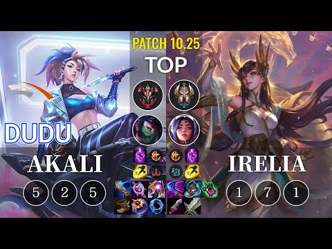 HLE DuDu Akali vs Irelia Top - KR Patch 10.25