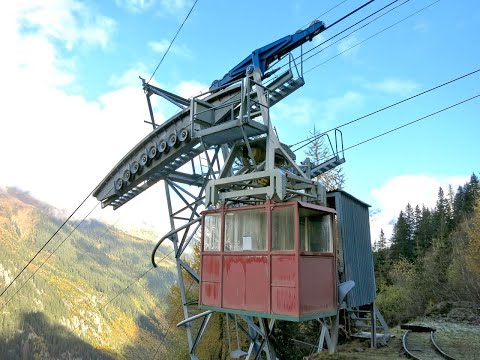 Luftseilbahn Göschenen Wiggen - Höll Talfahrt Kraftwerk Göschenen cable car Switzerland