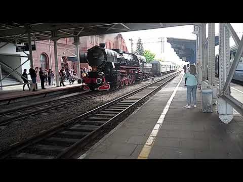 Pociągi na stacji Kępno. Pociąg Repatriantów z lokomotywą Ty42 - 24, duet 07 PKP Cargo i nie tylko.