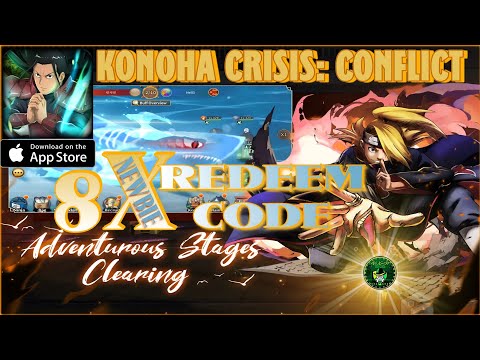 Konoha Crisis: Conflict 8X Newbie Gift Codes 🎁 All Server real-time combats Naruto idle RPG - iOS