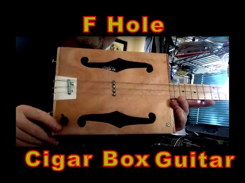 Bluesboy Jag 3 String F Hole Humbucker Cigar Box Guitar 2023 - laquer image 2