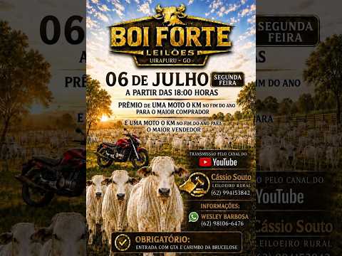 BOI FORTE LEILOES UIRAPURU-GO 06/07/2026