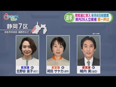 YouTube Video 【静岡7区】自民の現職大臣の牙城に国民・参政の新人の女性候補2人が挑む