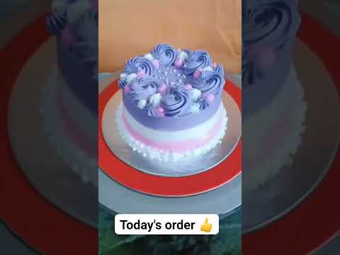 simple design cake 🎂।                       butterscotch flavour 👌।        #cake #cakelover #