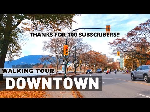 [4K] Downtown Vancouver BC Canada - Street Walking TourㅣCanada road, 4K Virtual Tour