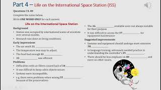 IELTS listening actual test Part 4: The international Space Station ISS (answer+ transcript)