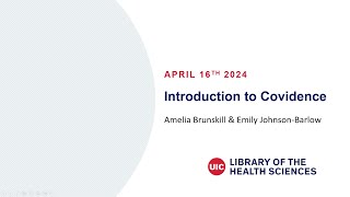 Introduction to Covidence: Systematic Review Tool