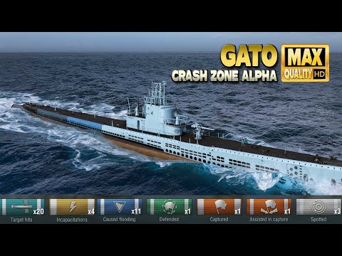 Submarine Gato with a 4.3k base XP game - World of Warships
