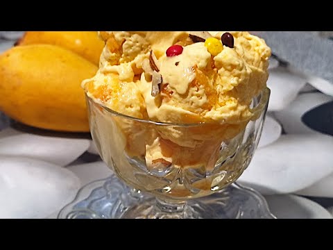 ice ream | mango 🥭 ice cream recipe | summer gift, mango icecream | 3 ingredient's ice cream