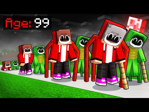 Spider Mikey and JJ From Birth In Minecraft (Maizen)