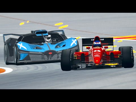 Bugatti Bolide vs Ferrari F1 1992 at Spa