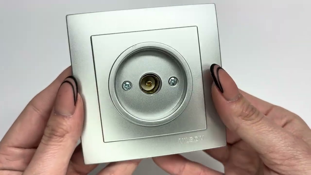 Розетка кінцева телевізійна NILSON Touran срібло 24131029