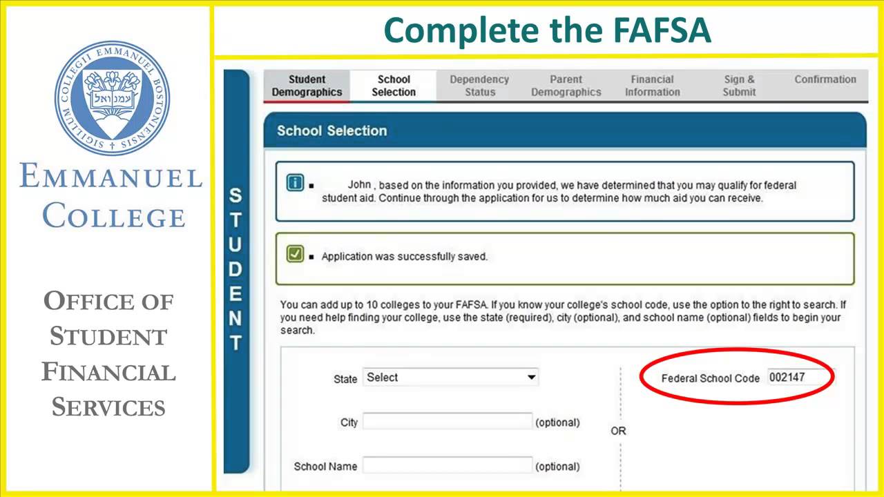 Emmanuel College | How to Apply for Financial Aid