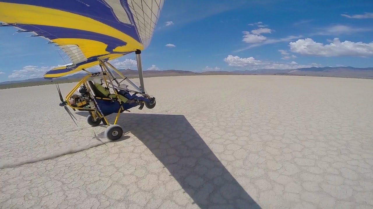 Trike Back Country Outing, Part 2 - Wheel Touches - Flight on Misfit Dry Lake Bed
