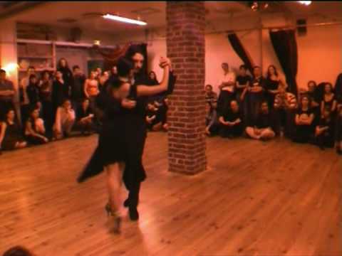  Javier Rodriguez  and  Geraldine Rojas  are  dancing  to  the  tango  "  Que Falta Que Me Haces  "