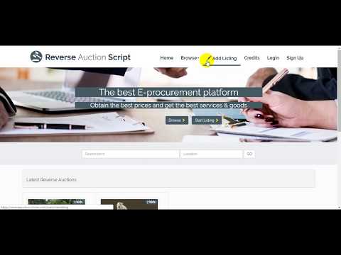 PHP Reverse Auctions Script