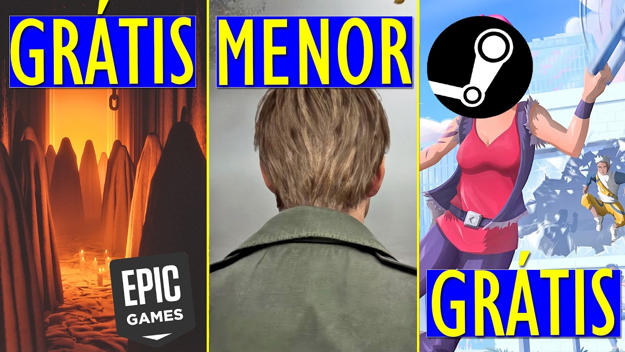 CORRA! Jogos GRÁTIS SURPRESA na EPIC e STEAM, menor preço da KONAMI e OFERTAS na STEAM!