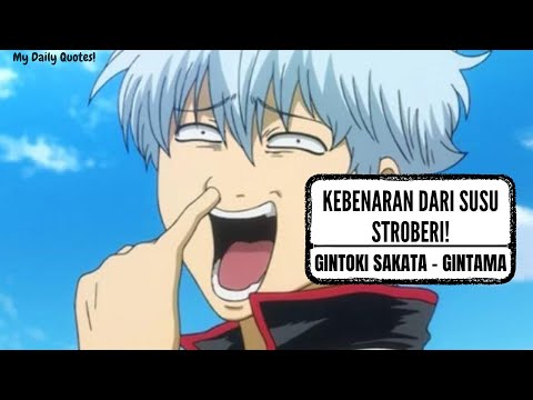 Kutipan KONYOL Gintoki Sakata tentang KEBENARAN SUSU STROBERI #gintokisakata #gintama  #gintamaedit