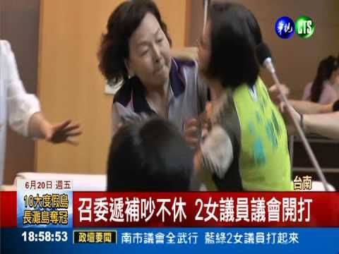召委遞補爭執 2女議員扭打扯髮