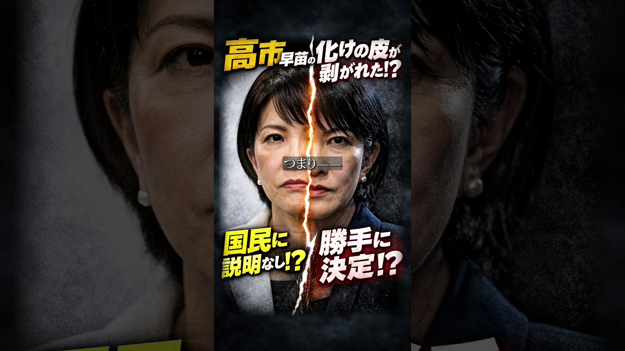 「高市早苗の化けの皮が剥がれた！？」 #ショート動画