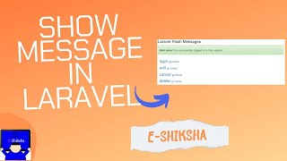How to show message in laravel | Using helper class to show mesages