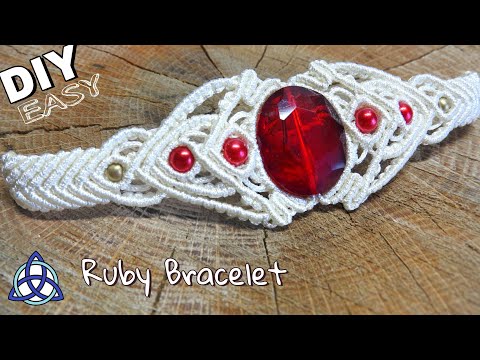 Macrame Bracelet with Beads Tutorial Easy Jewelry Making