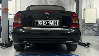 Video: Fox Edelstahl Sportauspuff-Komplettanlage ab Kat Opel Astra G Coupe u. Cabrio Turbo