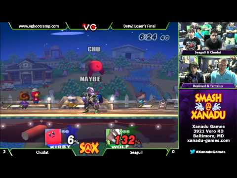 S@X Weekly - Chudat (Kirby) Vs Seagull (Wolf) SSBB Losers Finals - Super Smash Bros. Brawl