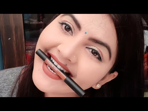 Colorbar matte me as i am lipcolor review | new launch lipcryon colorbar | lipstick for Indian skin Video